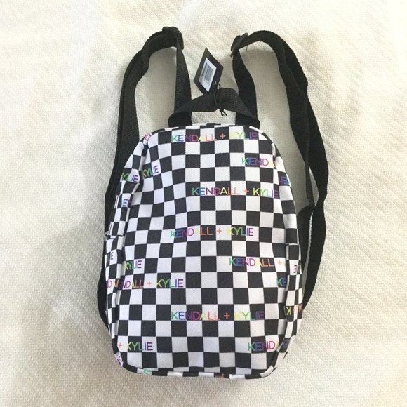 Kendall + Kylie Black & White Checkered Mini Backpack | NWT - Picture 1 of 10